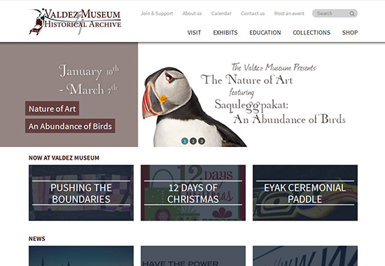WordPress Museum Sites - Valdez Museum