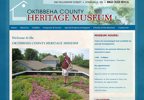 WordPress Museum Sites - Oktibbeha Country Heritage Museum
