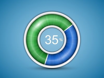 Circular progress bar by Alexandr Ivanov in 40 Progress Bar Designs for Inspiration