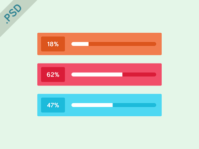 Percentage Bar by Miguel Mendes in 40 Progress Bar Designs for Inspiration