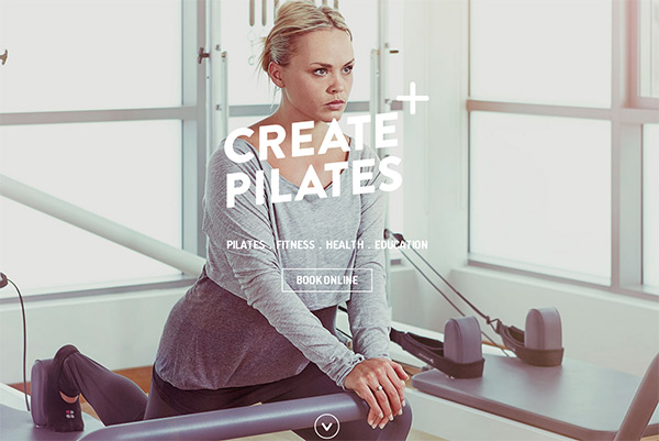 Create Pilates in 35 Minimalistic Website Designs for December 2013
