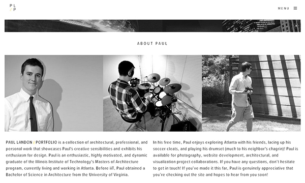 paul landon in 35 Minimalistic Website Designs for December 2013