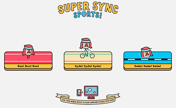 Super Sync Sports in 35 Examples of Vector Illustrations in Web Design