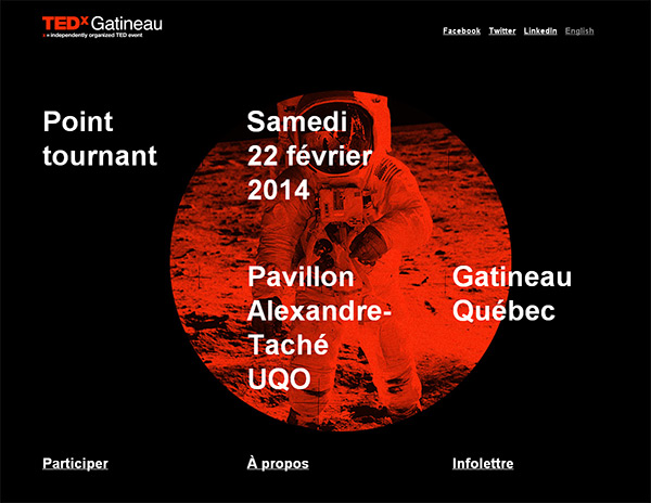 TEDx Gatineau in 50 Dark Web Designs for Inspiration
