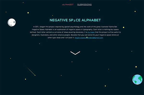 Negative Space in 50 Dark Web Designs for Inspiration