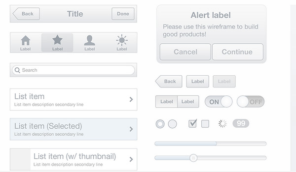 Spoon in 50 Free Wireframe Kits and Web Apps