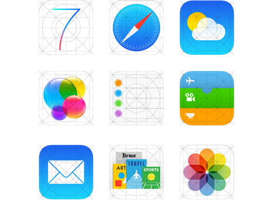 關於iOS7圖標設計：七條黃金法則