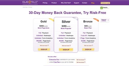 pricing table 16 