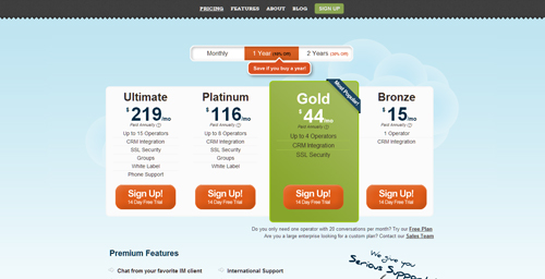 pricing table 21 