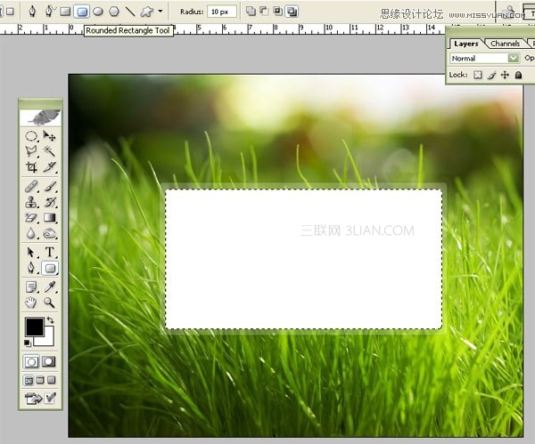 Photoshop清新風格綠色登陸框制作教程  三聯教程