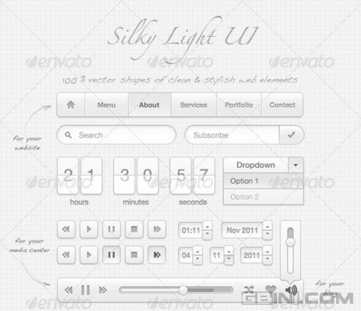 分享10個PSD的web wireframe UI套件