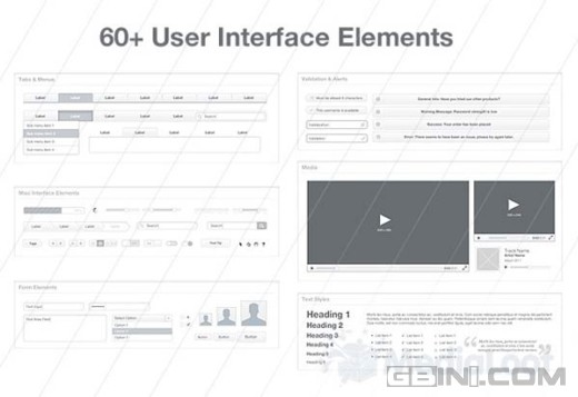 分享10個PSD的web wireframe UI套件