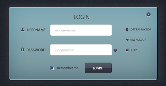 Useful Login Page Template 13 20 Useful Login Page Template   Free PSD Files