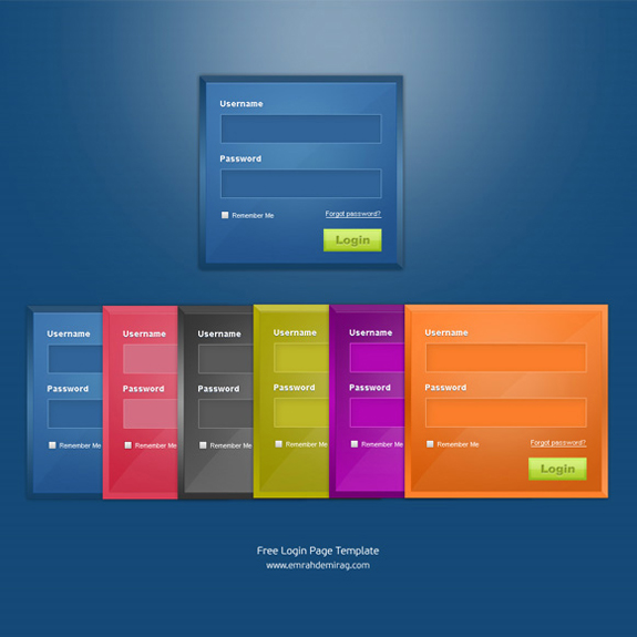 Useful Login Page Template 16 20 Useful Login Page Template   Free PSD Files