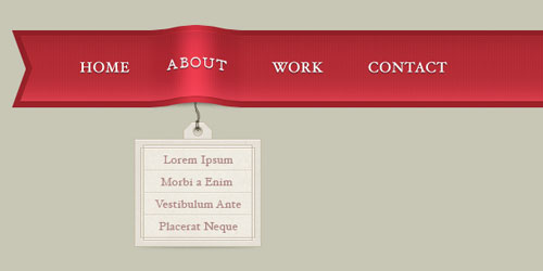 Elegant Ribbon Menu