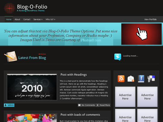 Blog-O-Folio WordPress Theme