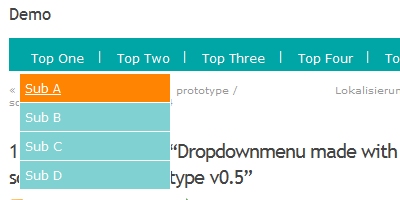 Dropdown Menu Made with Scriptlicious/Prototype