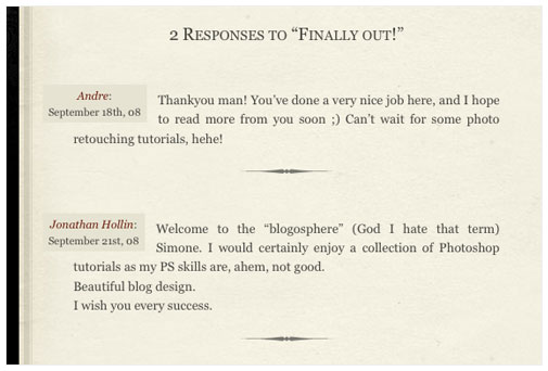 給設計師推薦30種博客評論設計樣式