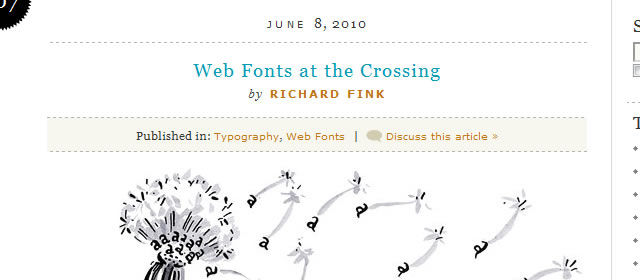 A List Apart: Articles: Web Fonts at the Crossing