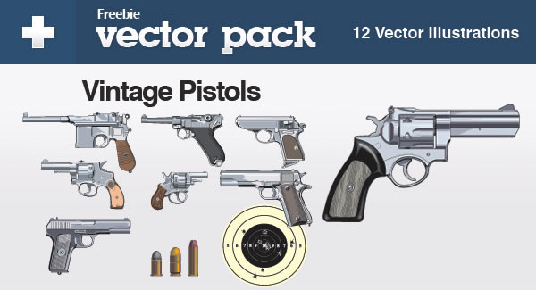 Exclusive Freebie Pack – Vintage Pistols