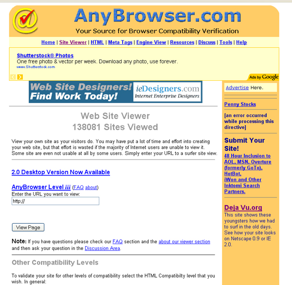 Anybrowser siteviewer