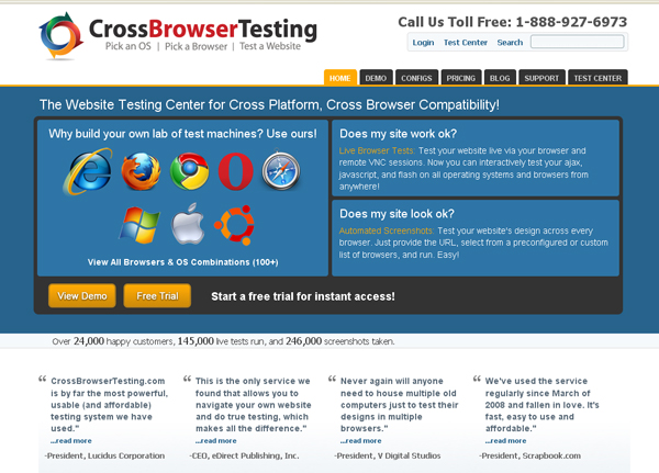 Cross browsertesting