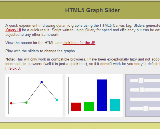 HTML5 Graph Slider