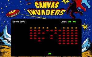 They came from space, and the W3C spec: Canvas Invaders