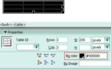 Dreamweaver制作細邊表格