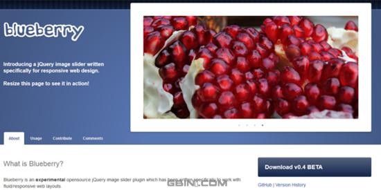 Blueberry – A responsive jQuery image slider