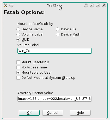 Linux下開機自動掛載NTFS分區為可寫