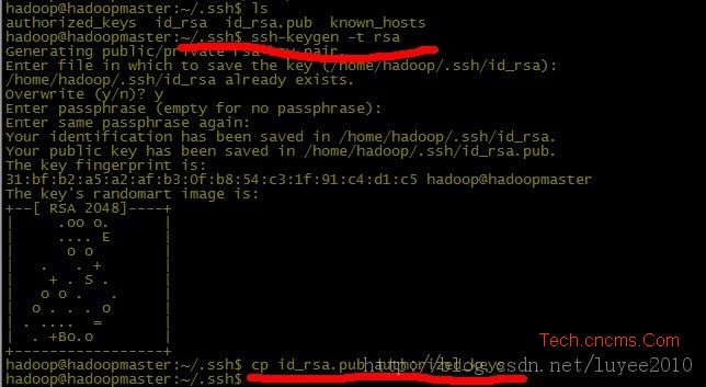 hadoop ssh無密碼登陸 三聯