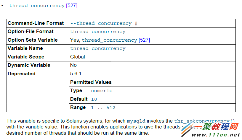 mysql參數thread_concurrency的設置問題