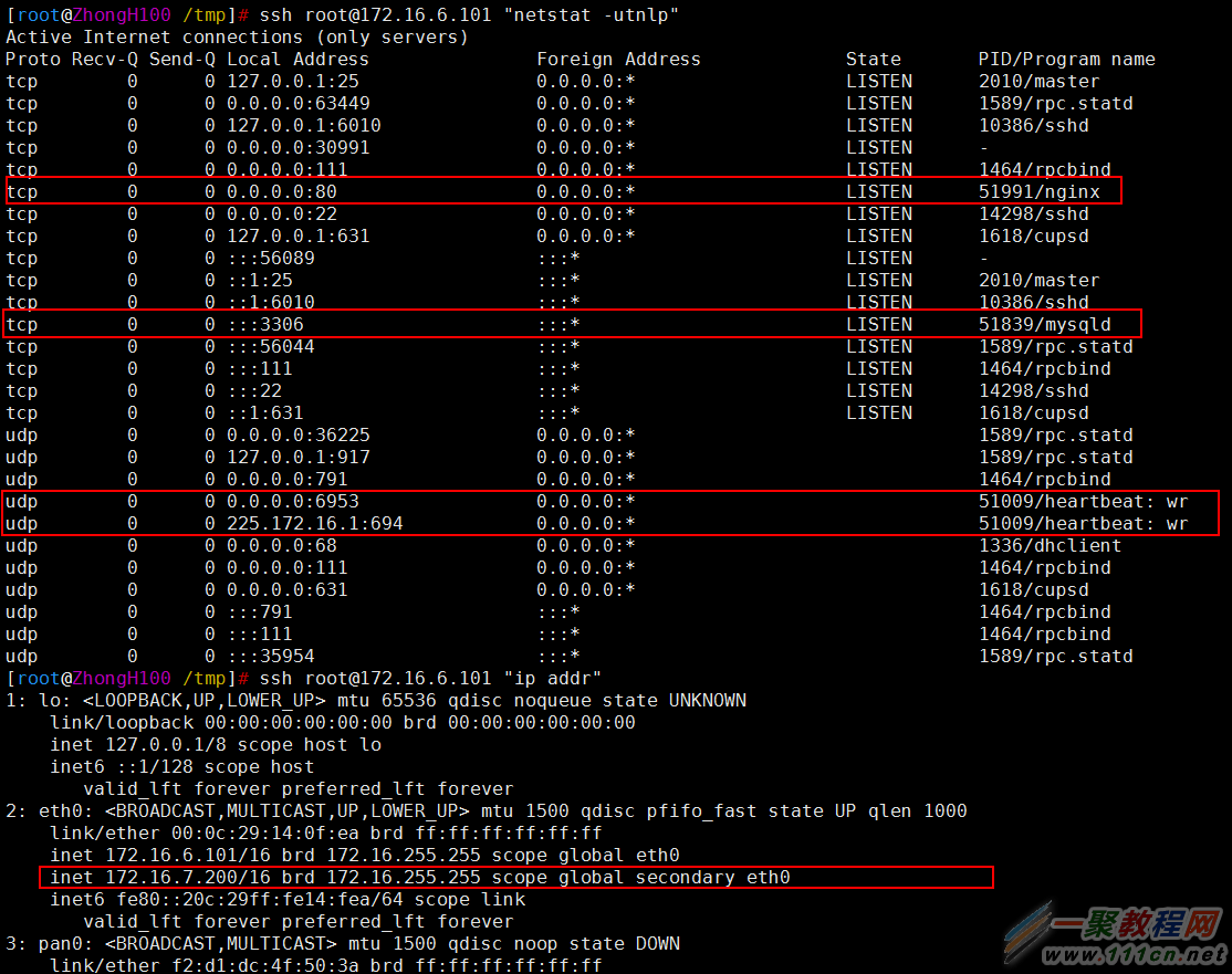 Linux高可用(HA)之Heartbeat+Nginx+MySQL+NFS實現WEB+SQL服務高可用