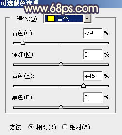 用PS調出唯美金黃色晚霞人物照片效果