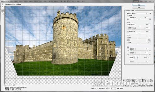 用photoshop把傾斜的建築拉直調正