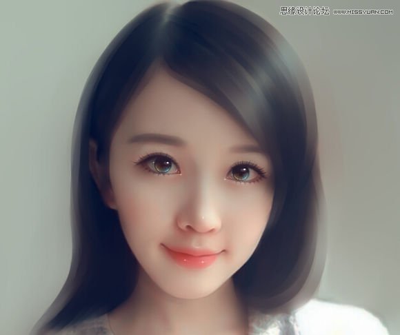 Photoshop給可愛女孩私房照轉手繪效果,PS教程,素材中國