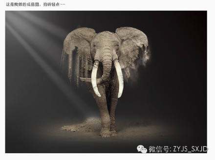 巧用photoshop打造大象沙漠化效果 三聯