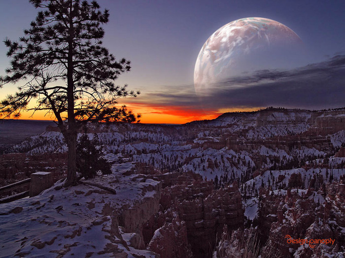 Photoshop給霞光圖片增加漂亮的行星 三聯