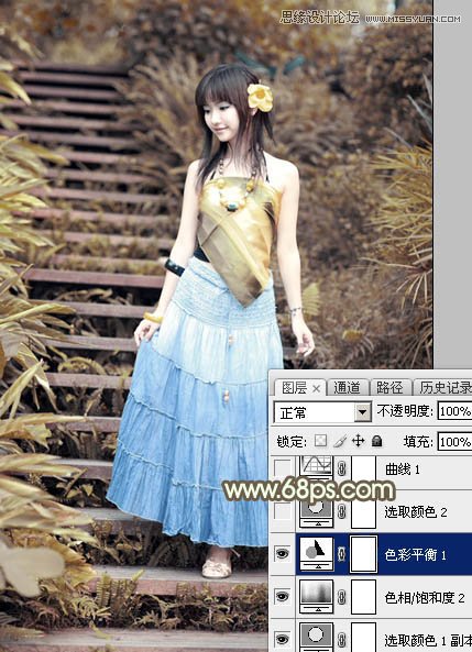 Photoshop調出可愛女孩日系逆光效果,PS教程,思緣教程網