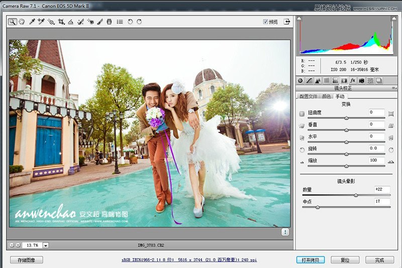 Photoshop調出韓式婚紗照夢幻童話效果,PS教程,思緣教程網