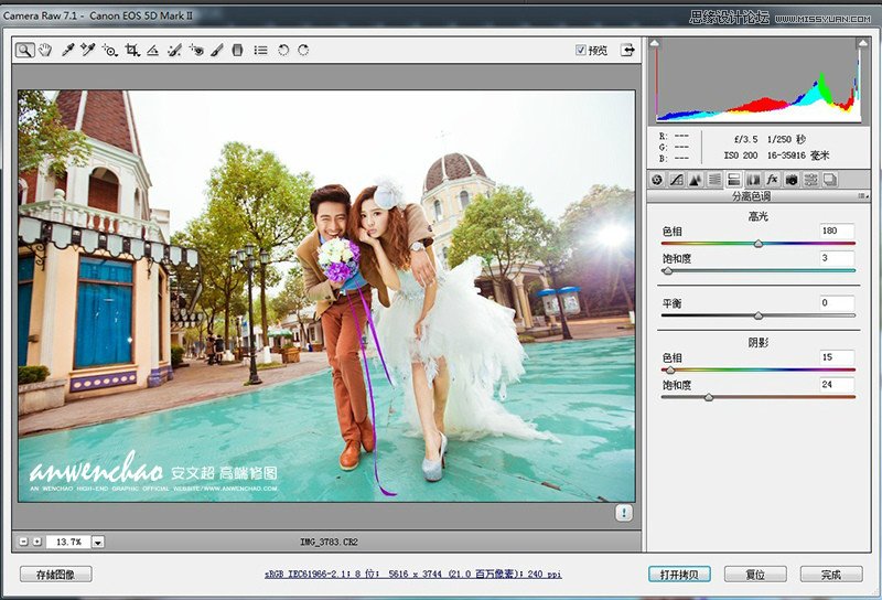 Photoshop調出韓式婚紗照夢幻童話效果,PS教程,思緣教程網