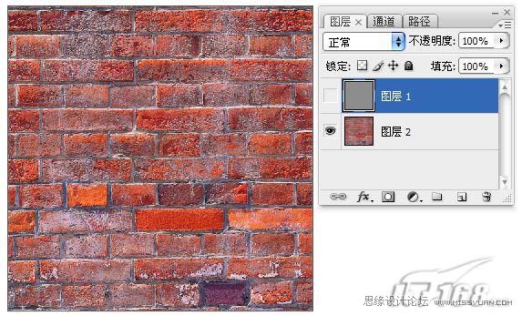 Photoshop打造形象逼真的磚牆效果,PS教程,思緣教程網