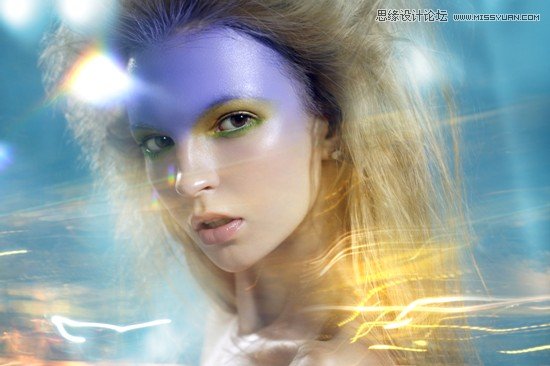 Photoshop給女性照片添加夢幻光線效果    三聯
