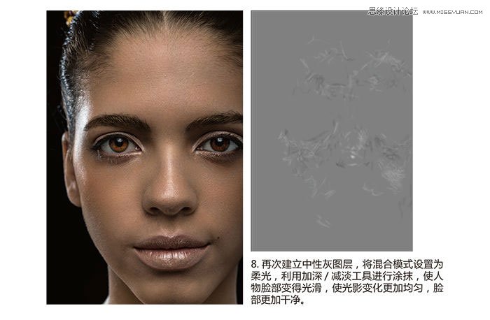 Photoshop給模特照片保留質感磨皮處理,PS教程,思緣教程網