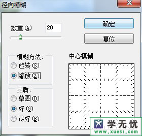 對小孩素材執行徑向模糊