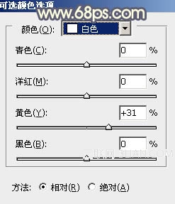 Photoshop調出草地上美女的暖色調