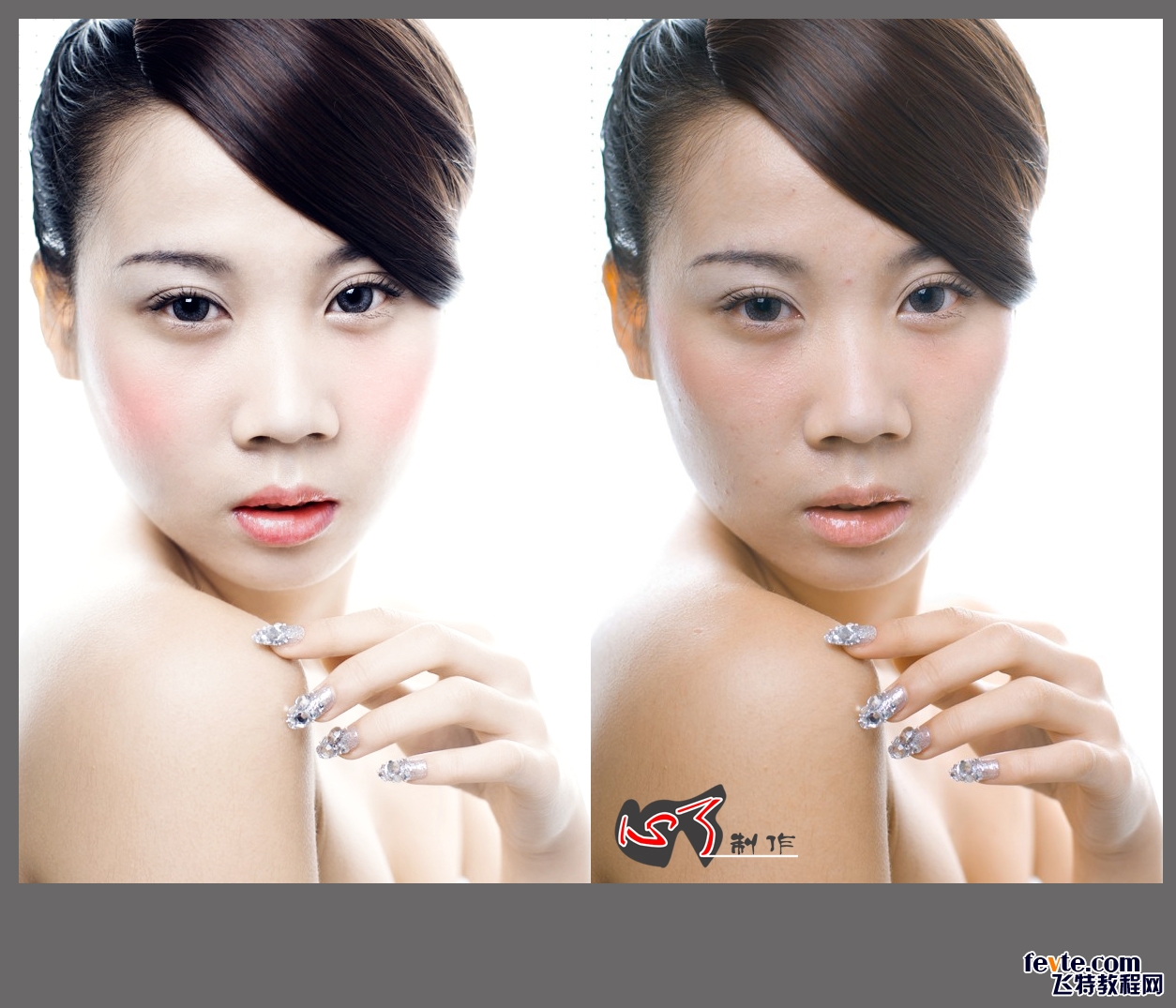 PS打造化妝品廣告肌膚廣告效果照片 三聯