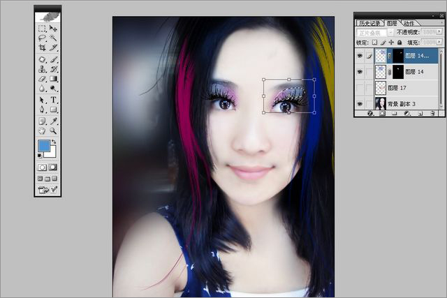 Photoshop給美女照片添加唯美裝飾調出清純可愛風格