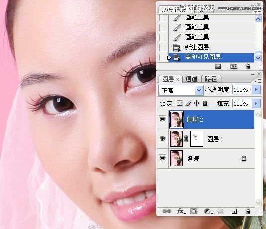 Photoshop使用簡單方法給美女人像磨皮,三聯
